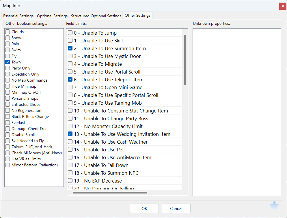楓之谷私服架設教學網站 HaCreator_Map Info_Other Settings