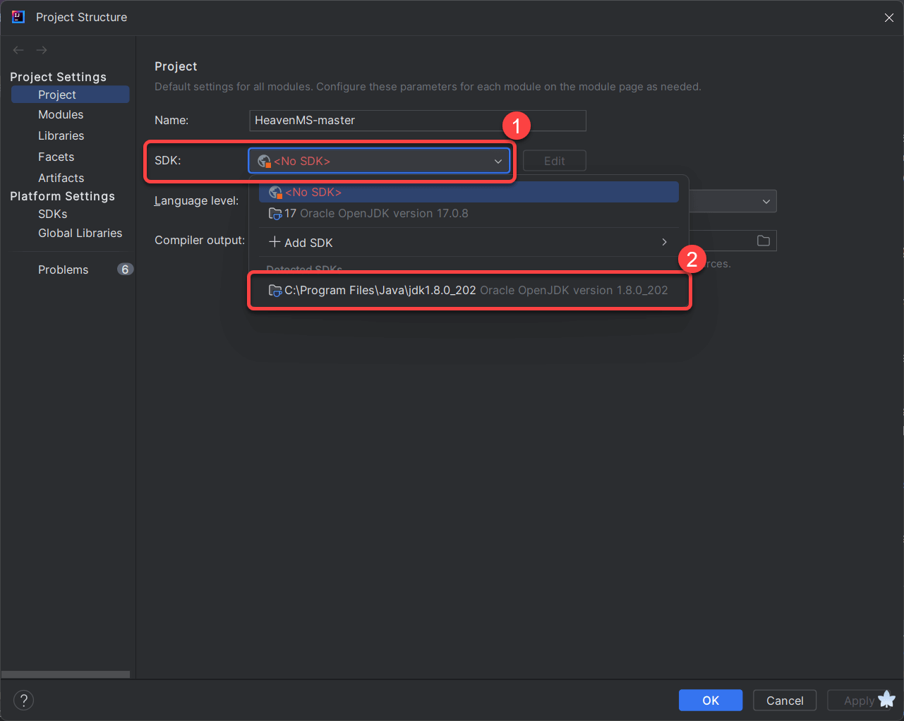 開始架設 - 第三步 設定 IntelliJ 開啟端口 - Step 8 設定 SDK